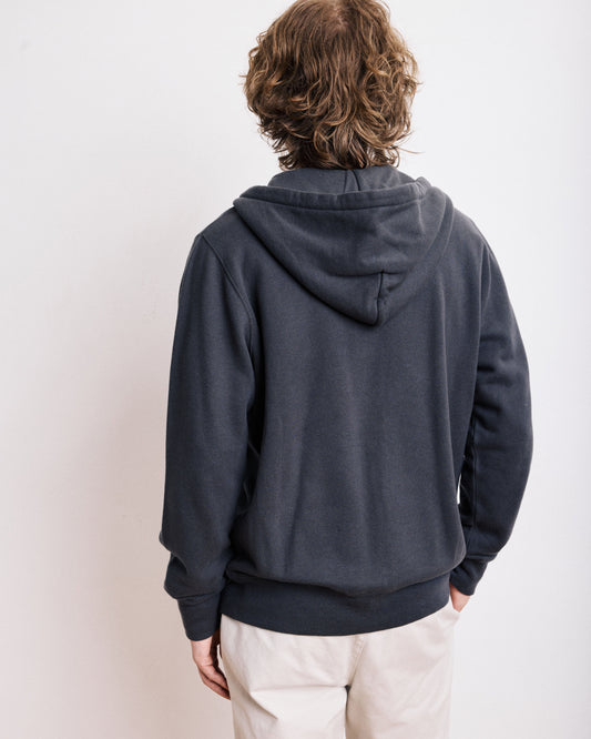 Sweatshirt Homme en Coton & Laine Carbone Hoody Zipper