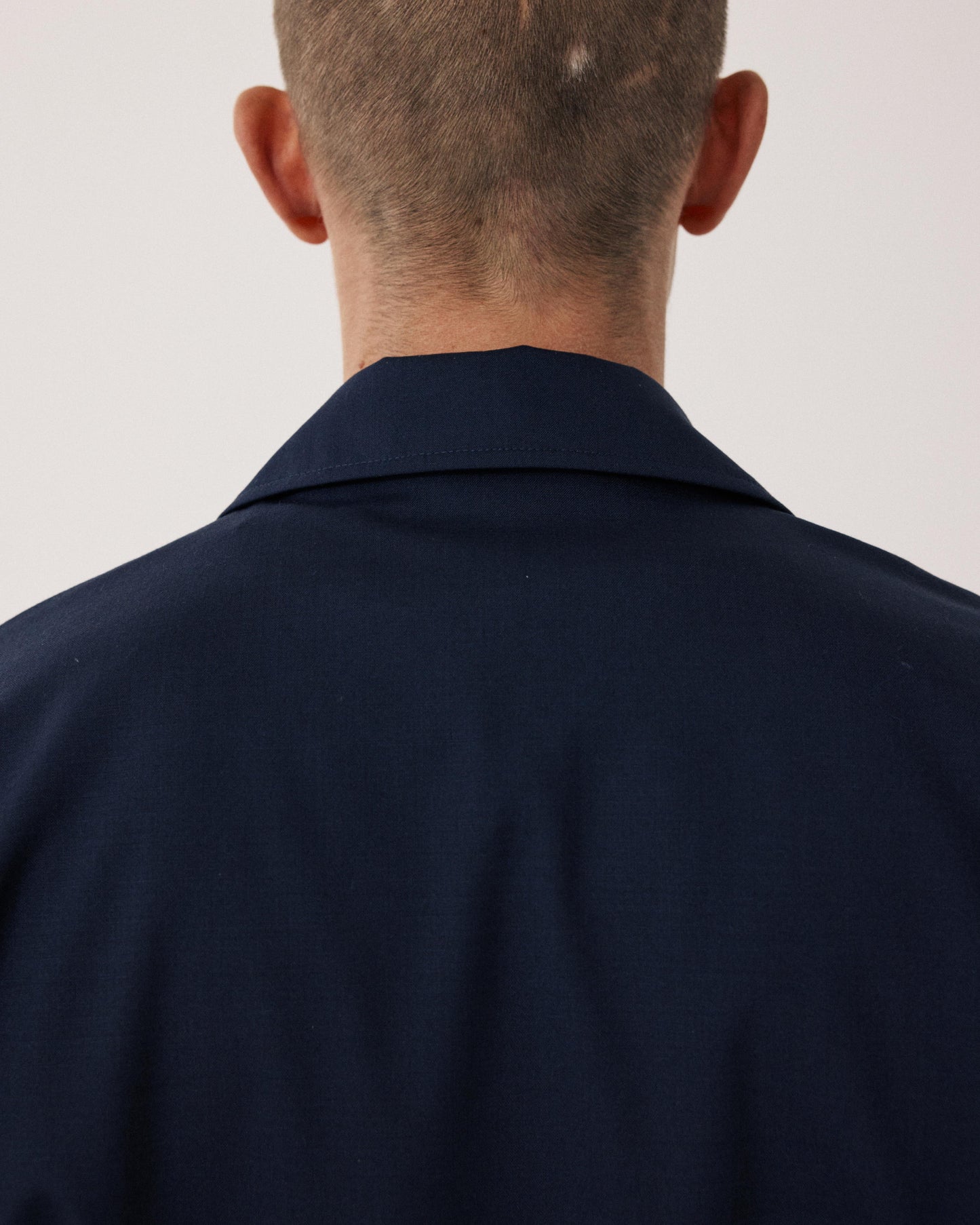 Blouson Homme en Laine & Coton Bleu Marine Dickson