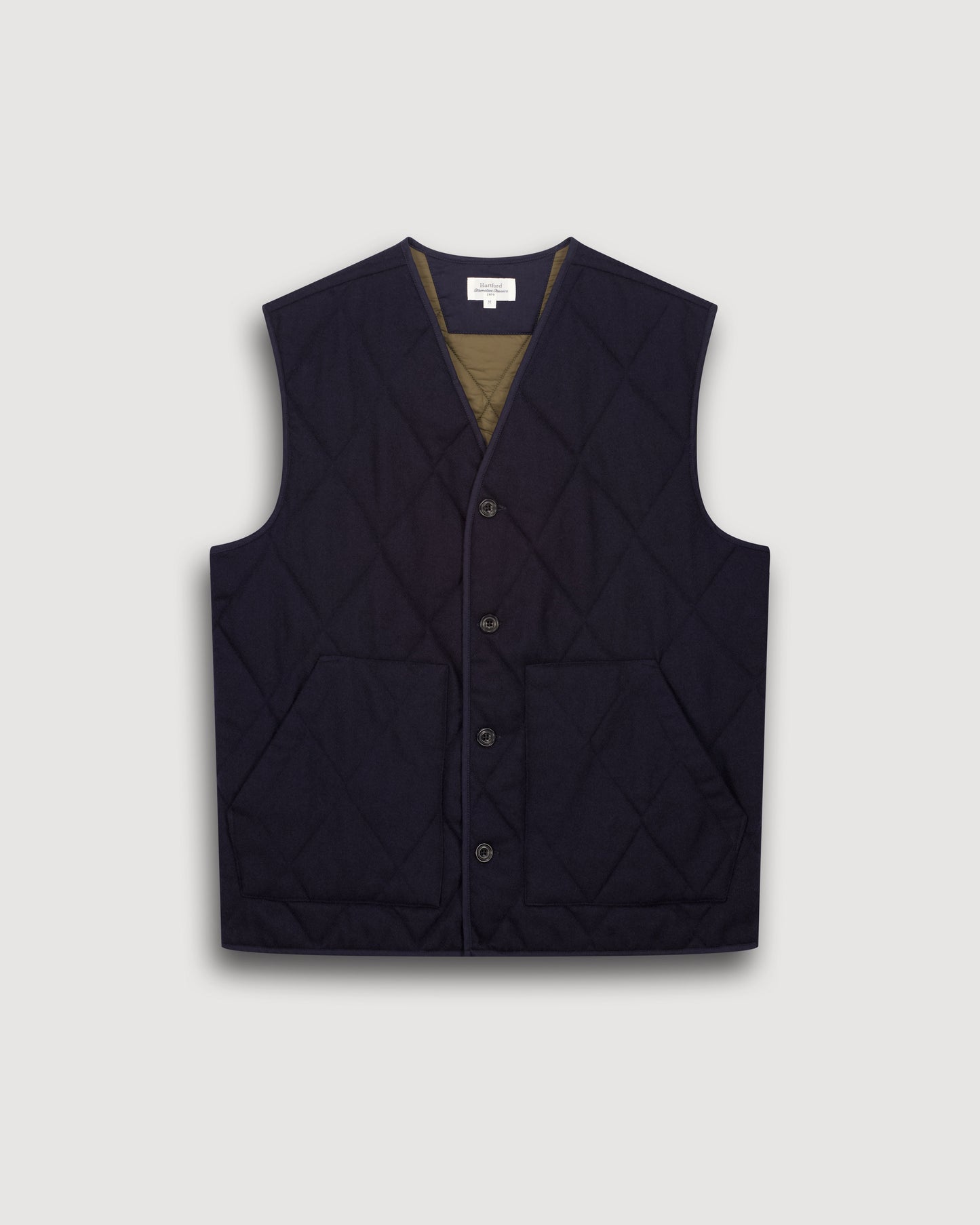 Gilet Homme en Flanelle de Laine Bleu Marine Vince