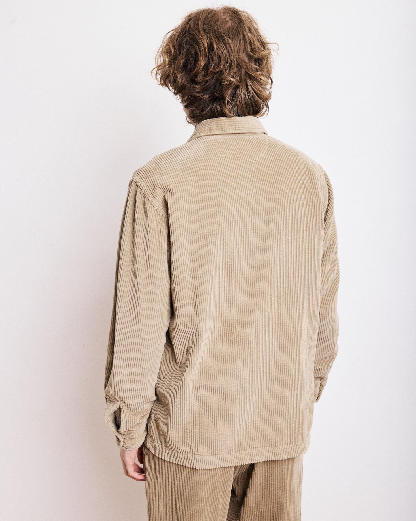 Veste Homme en velours cotelé seersucker Beige Petty