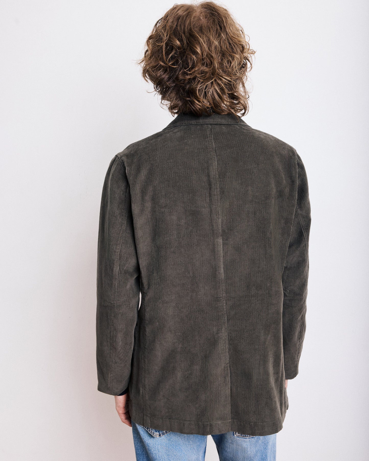 Veste Homme en Velours Côtelé Vert Olive Jonny