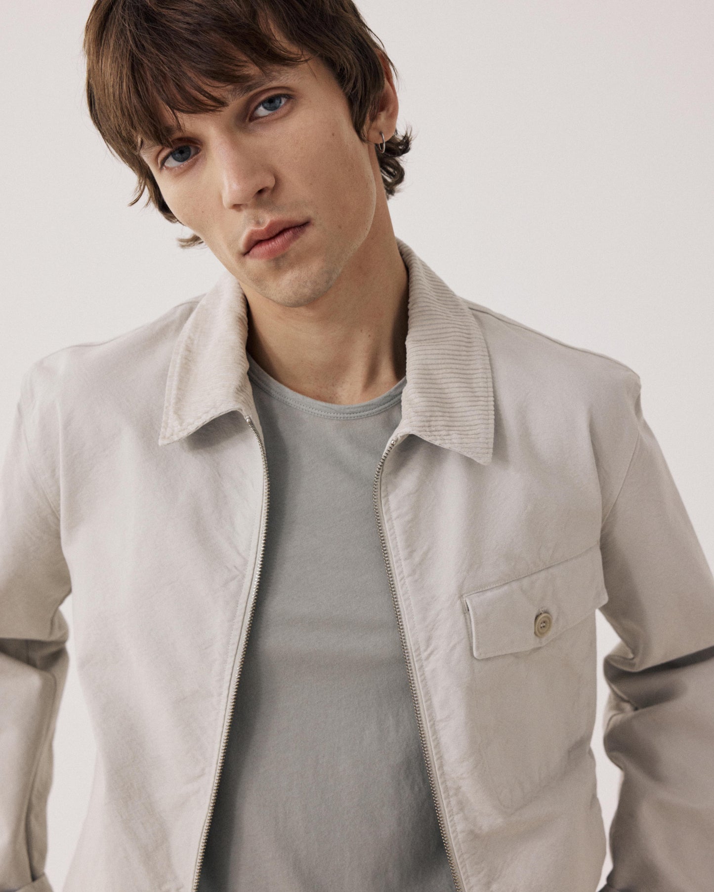 Blouson Homme en Toile de Coton Beige Danny
