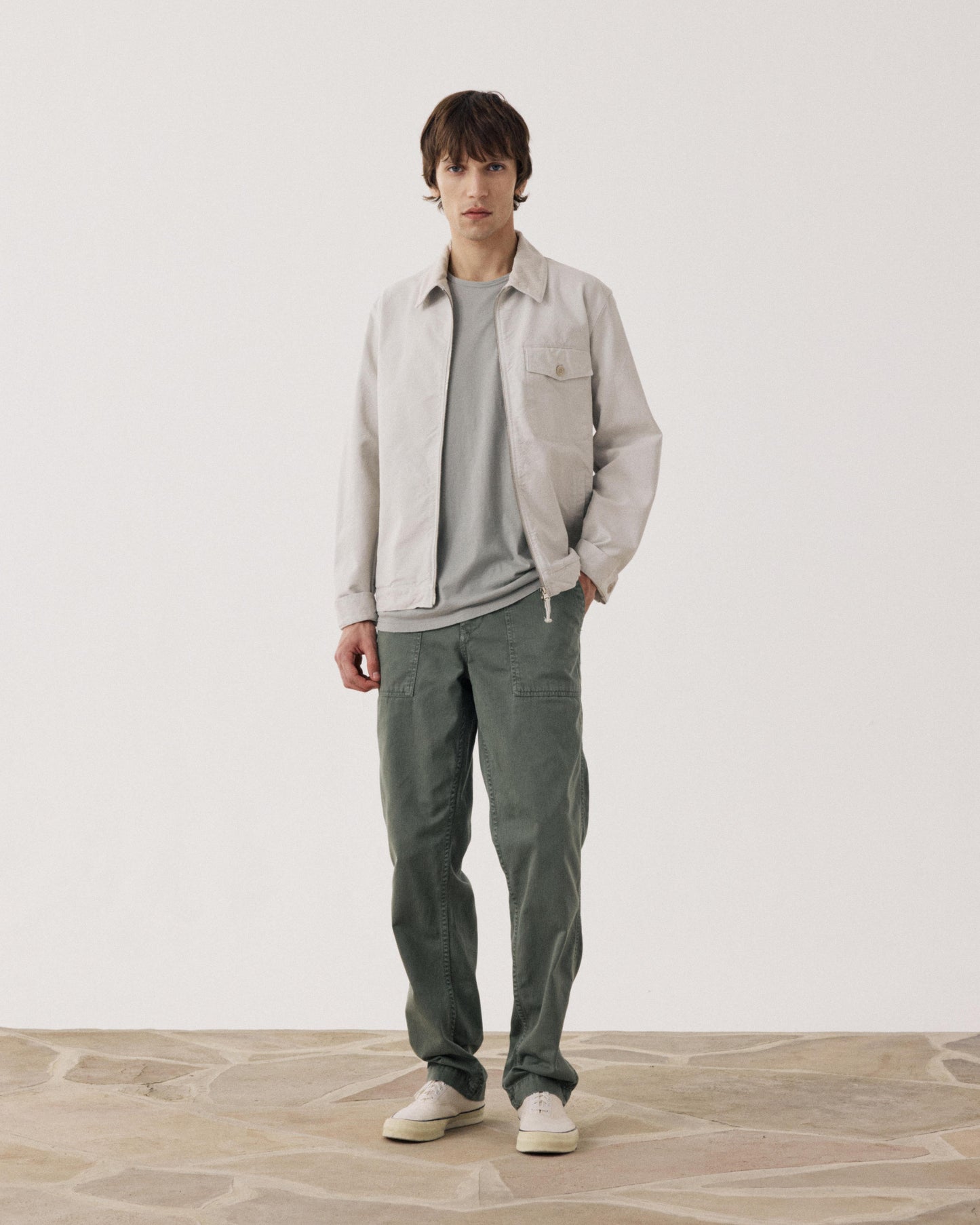 Blouson Homme en Toile de Coton Beige Danny