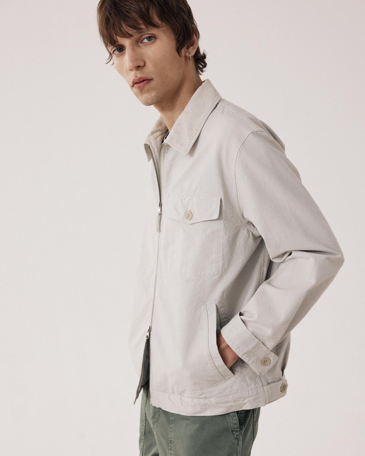 Blouson Homme en Toile de Coton Beige Danny