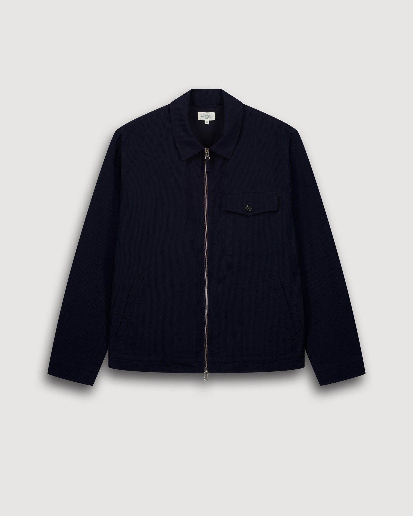 Blouson Homme en Seersucker Bleu Marine Danny