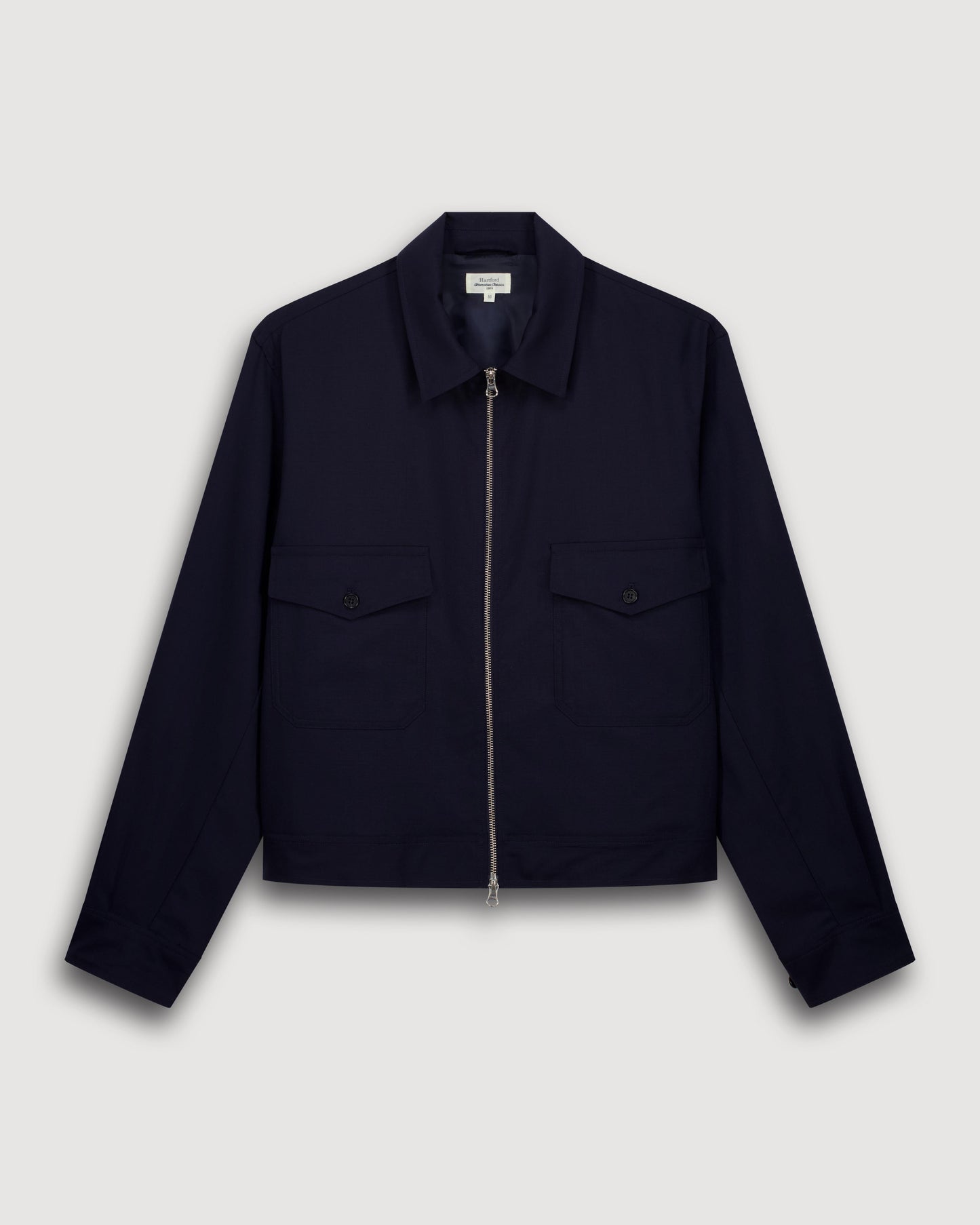 Blouson Homme en Laine & Coton Bleu Marine Dickson