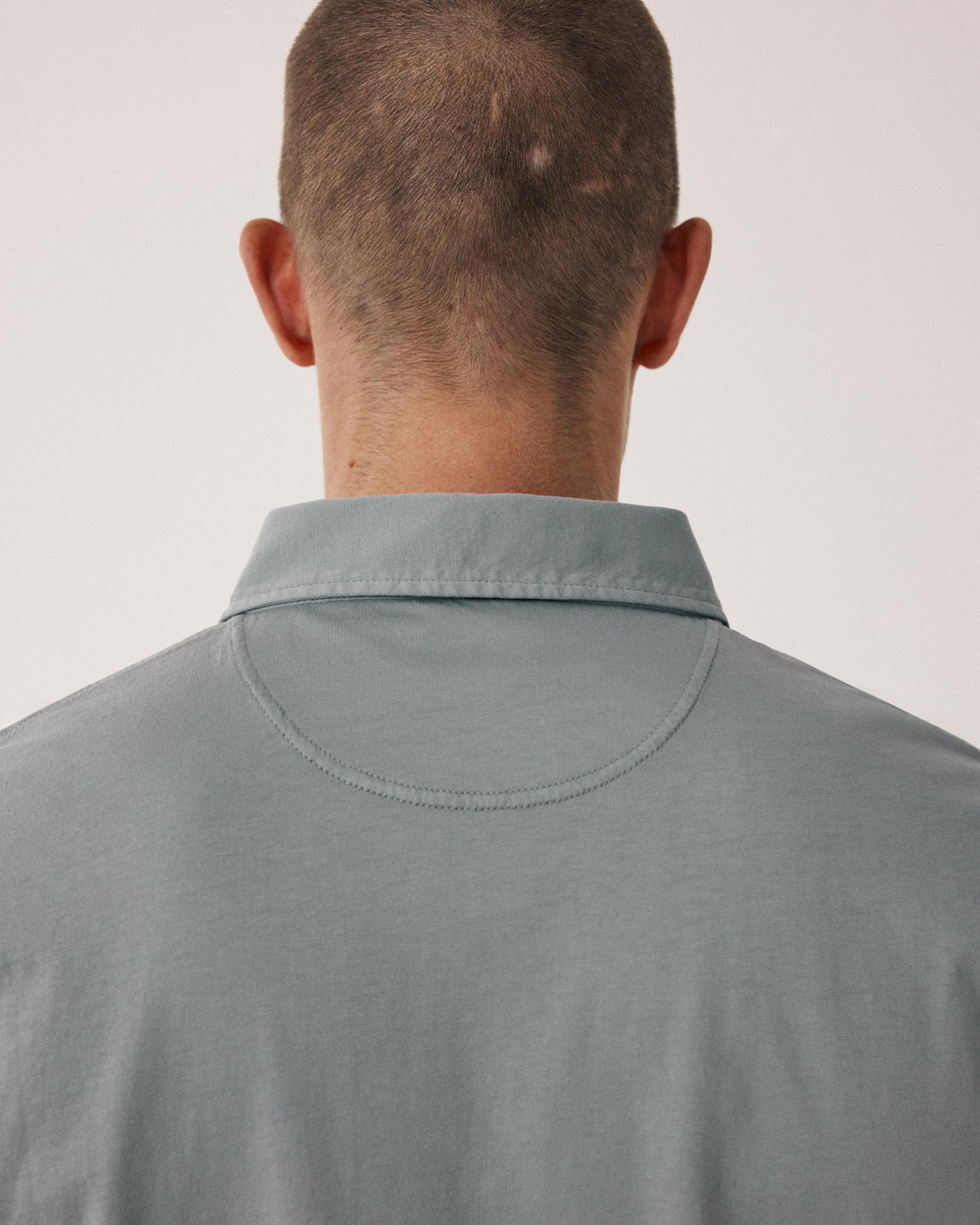 Polo Homme en Jersey de Coton Vert Militaire