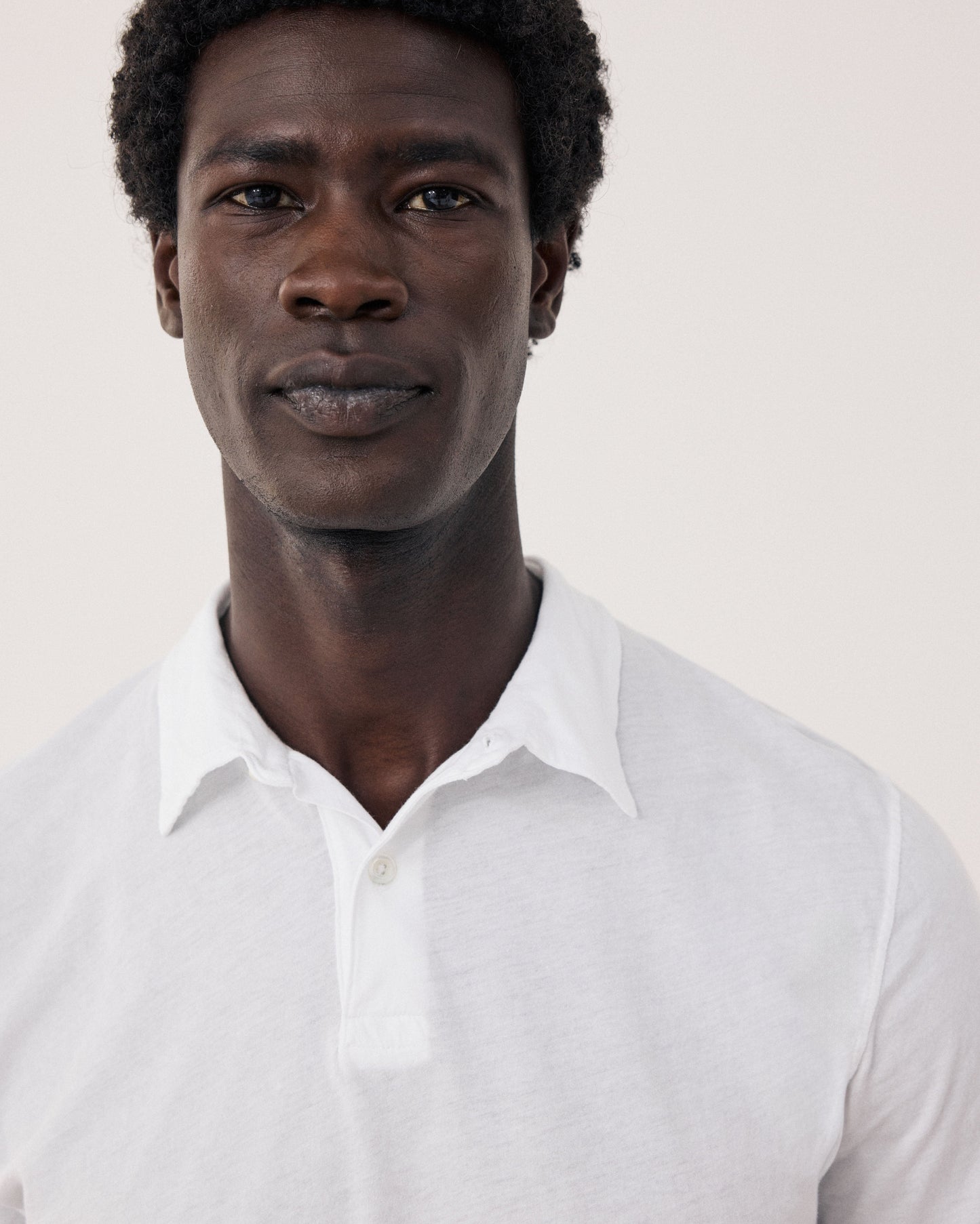 Polo Homme en Jersey de Coton Léger Blanc Light Polo