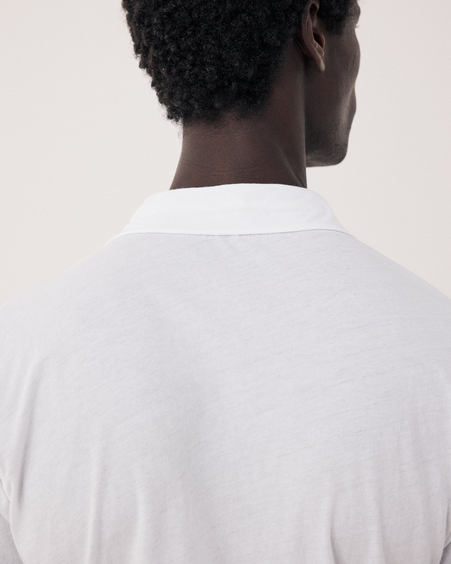 Polo Homme en Jersey de Coton Léger Blanc Light Polo