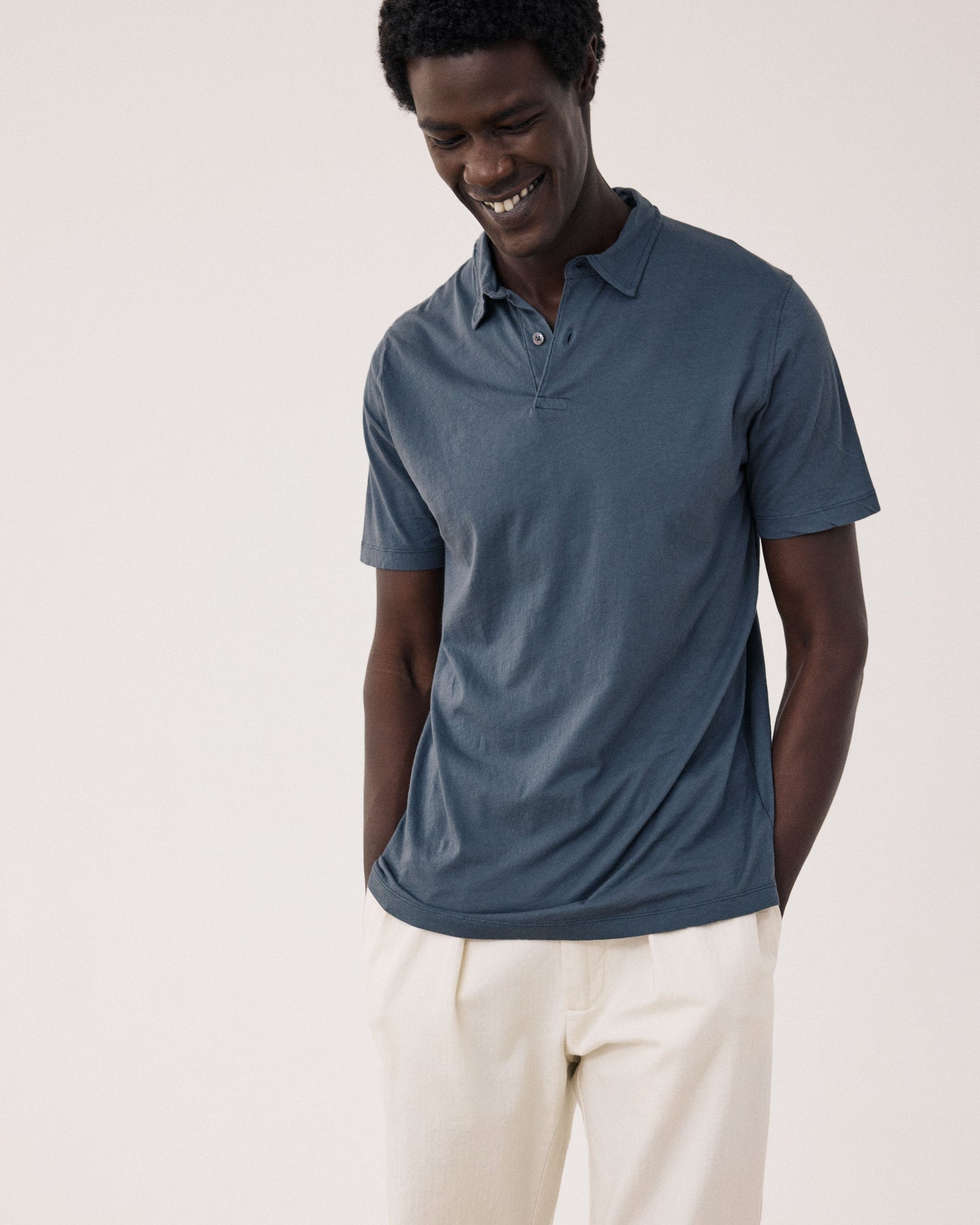 Polo Homme en Jersey de Coton Léger Carbone Light Polo