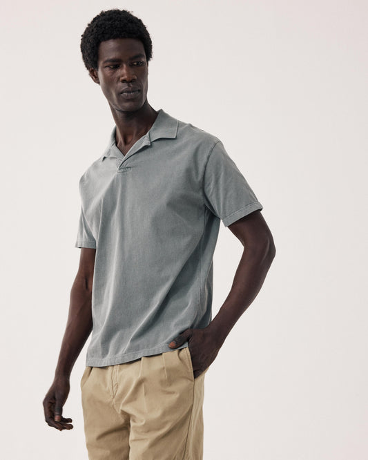 Polo Homme en Jersey Vert Cactus