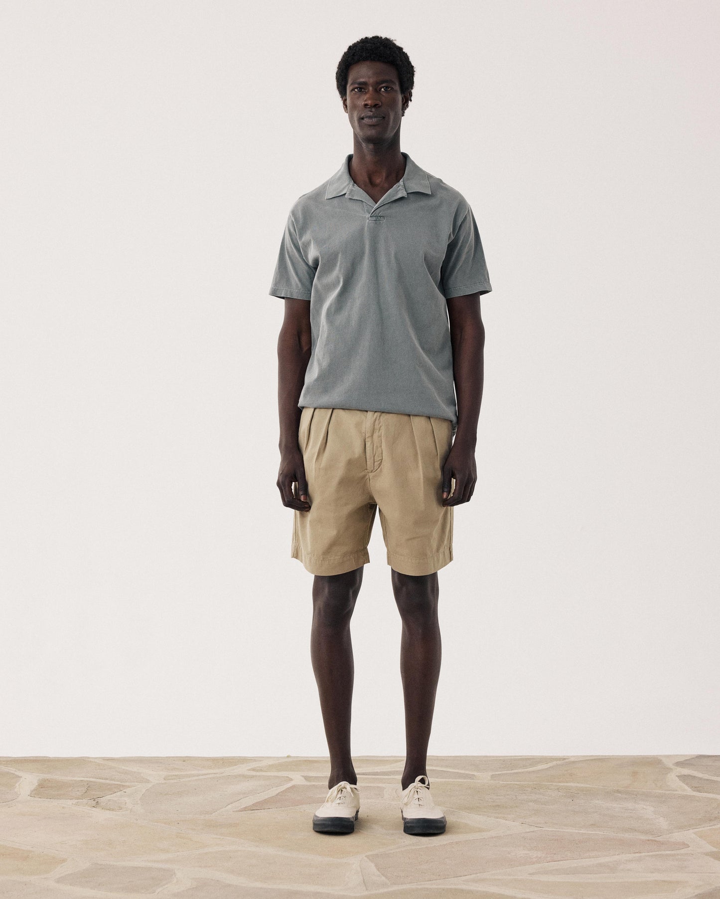 Polo Homme en Jersey Vert Cactus