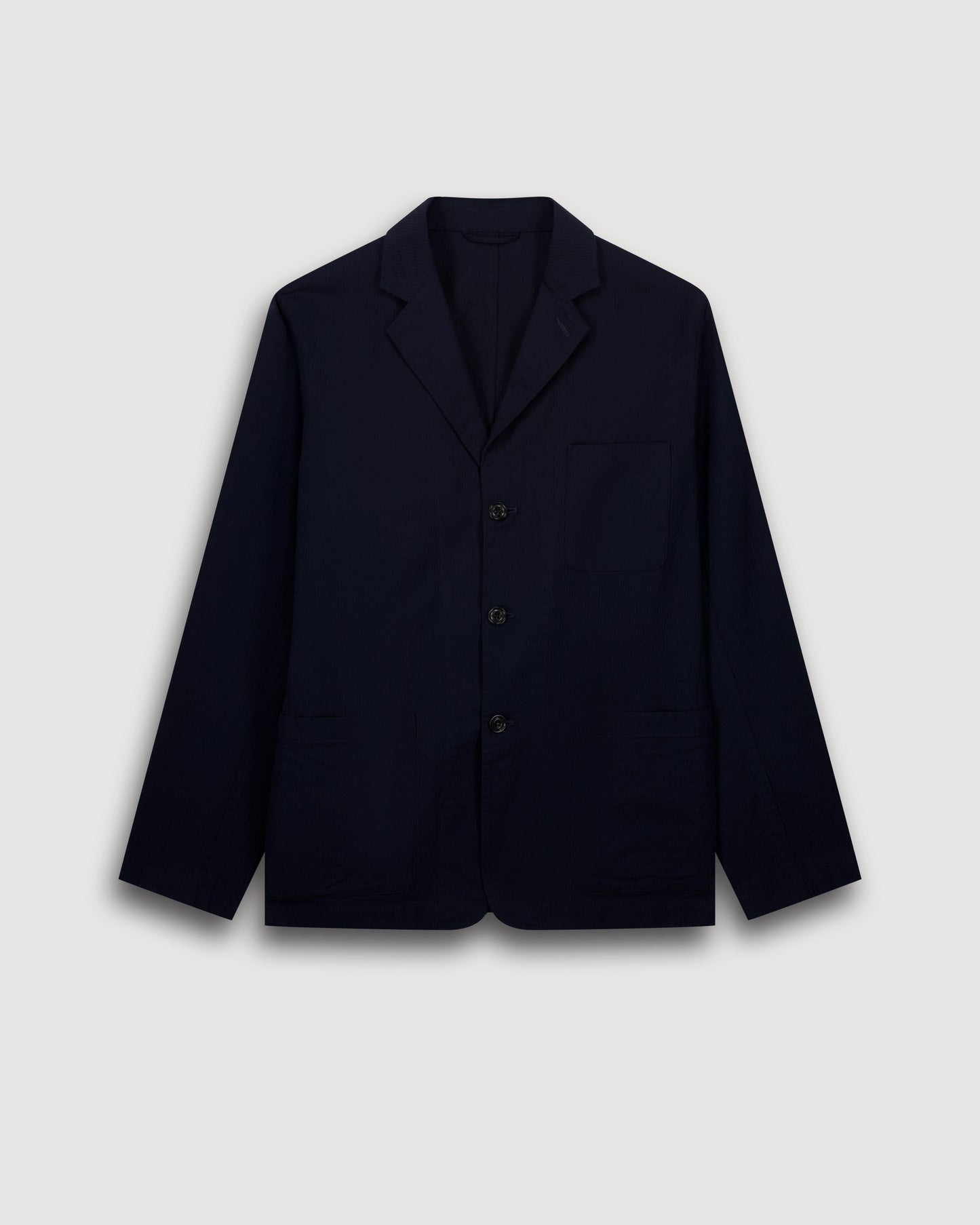 Veste Homme en Seersucker Bleu Marine Julian