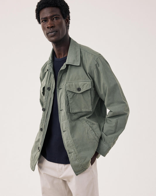 Veste Homme en Chino Vert Militaire Jonah