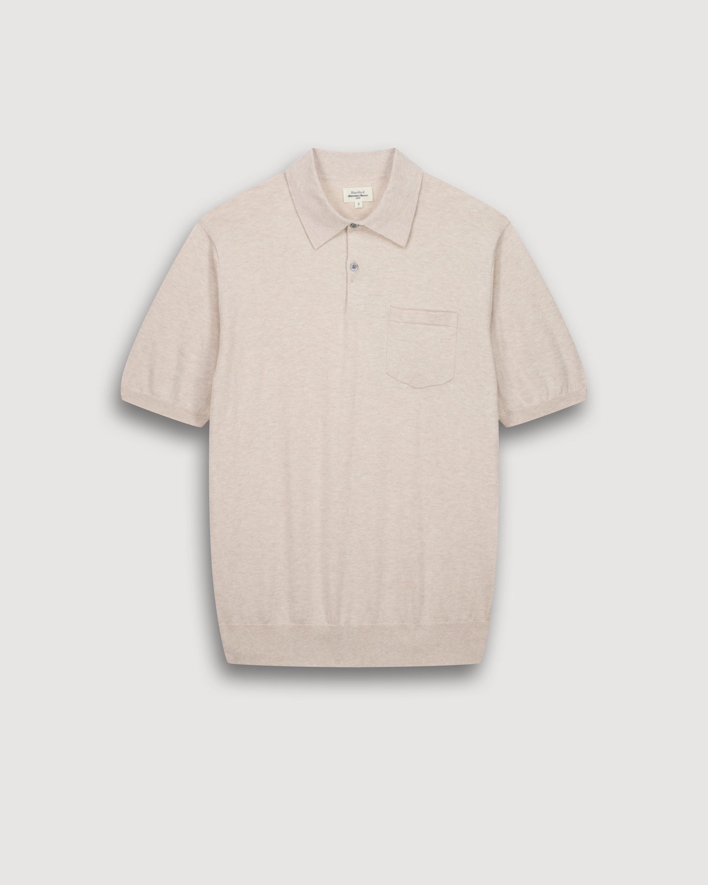 Polo Homme en maille Coton Supima & Cachemire Beige