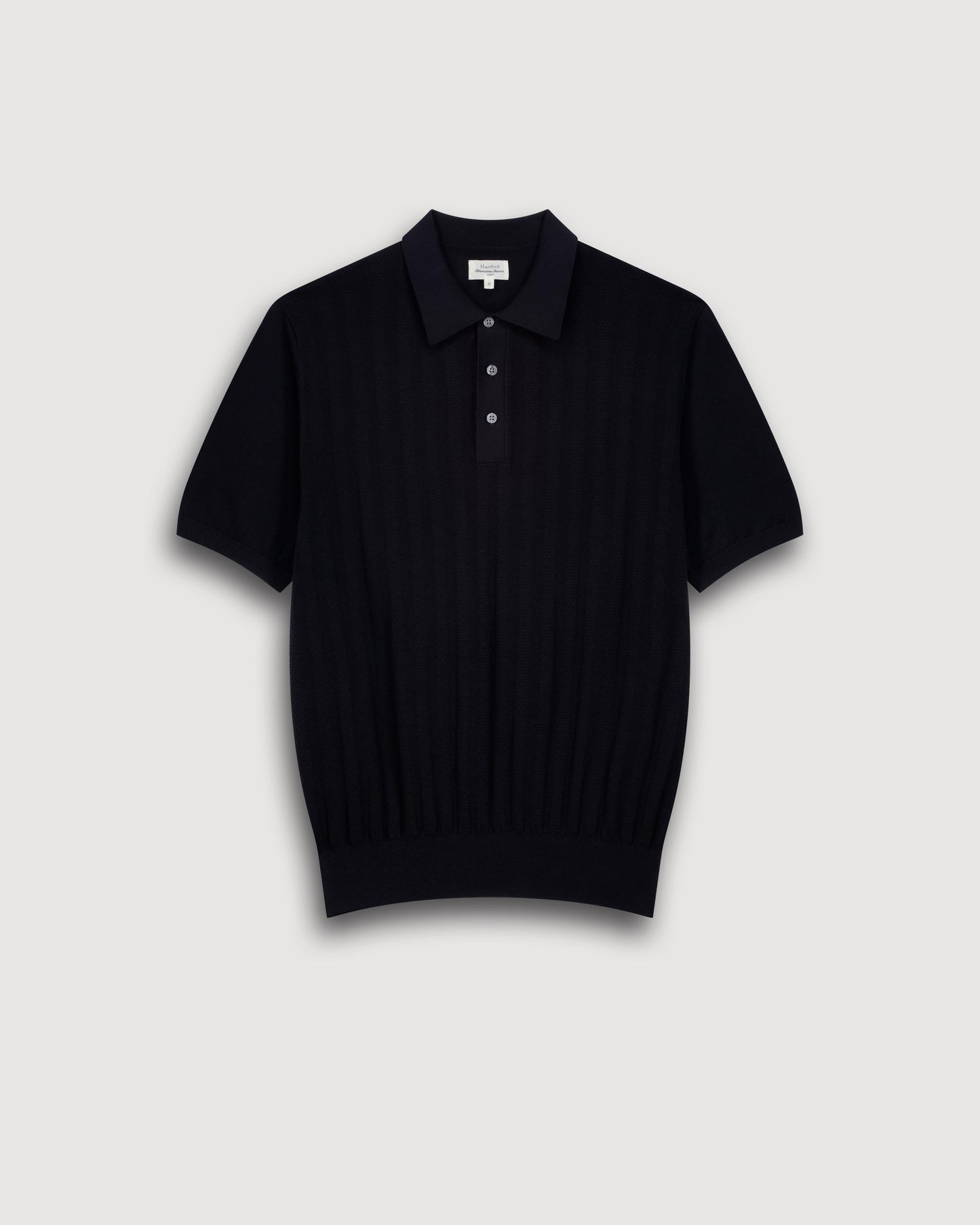 Polo Homme en maille retro Bleu Nuit
